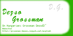 dezso grossman business card